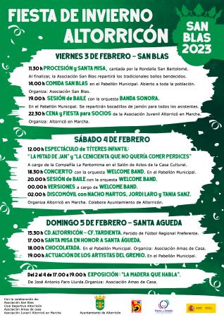 Imagen PROGRAMA FIESTAS INVIERNO ALTORRICÓN 2023