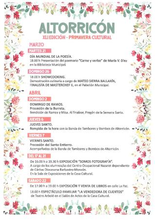 Imagen PROGRAMA XLI EDICIÓN PRIMAVERA CULTURAL