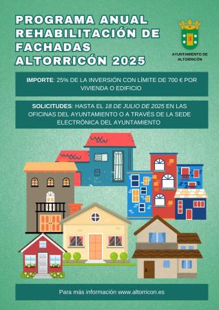 Imagen Programa Anual Rehabilitación de Fachadas Altorricón 2025