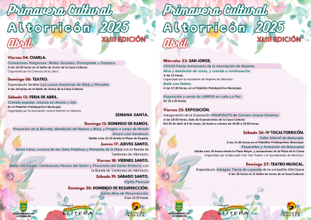 Imagen PRIMAVERA CULTURAL. ABRIL 2025.