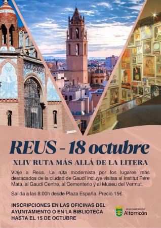 Imagen XLIV RUTA MÁS ALLÁ DE LA LITERA - VIAJE A REUS