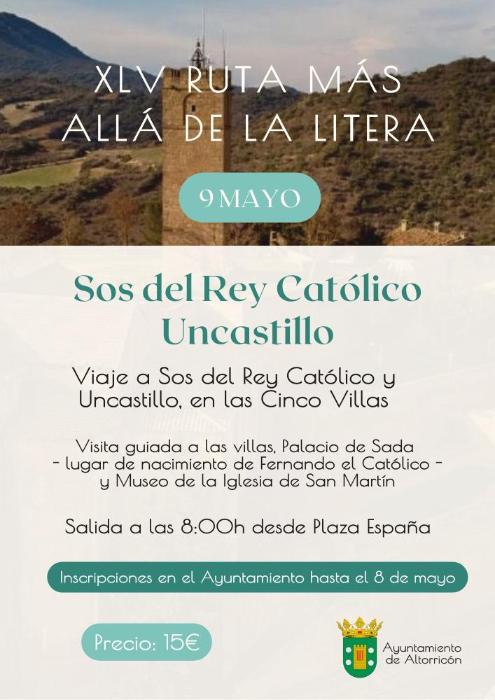Imagen XLV RUTA MÁS ALLÁ DE LA LITERA - SOS DEL REY CATÓLICO Y UNCASTILLO