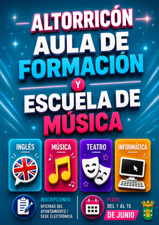 Imagen AULA DE FORMACIÓN Y ESCUELA DE MÚSICA - CURSO 2026/2027