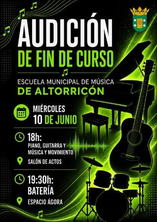Imagen AUDICIÓN DE FIN DE CURSO - ESCUELA DE MÚSICA
