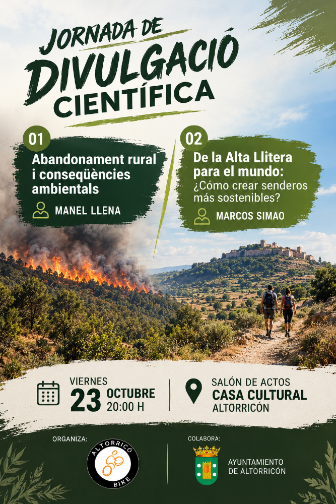Imagen JORNADA DIVULGACIÓN CIENTÍFICA BIKE ALTORRICÓ - VIERNES 23