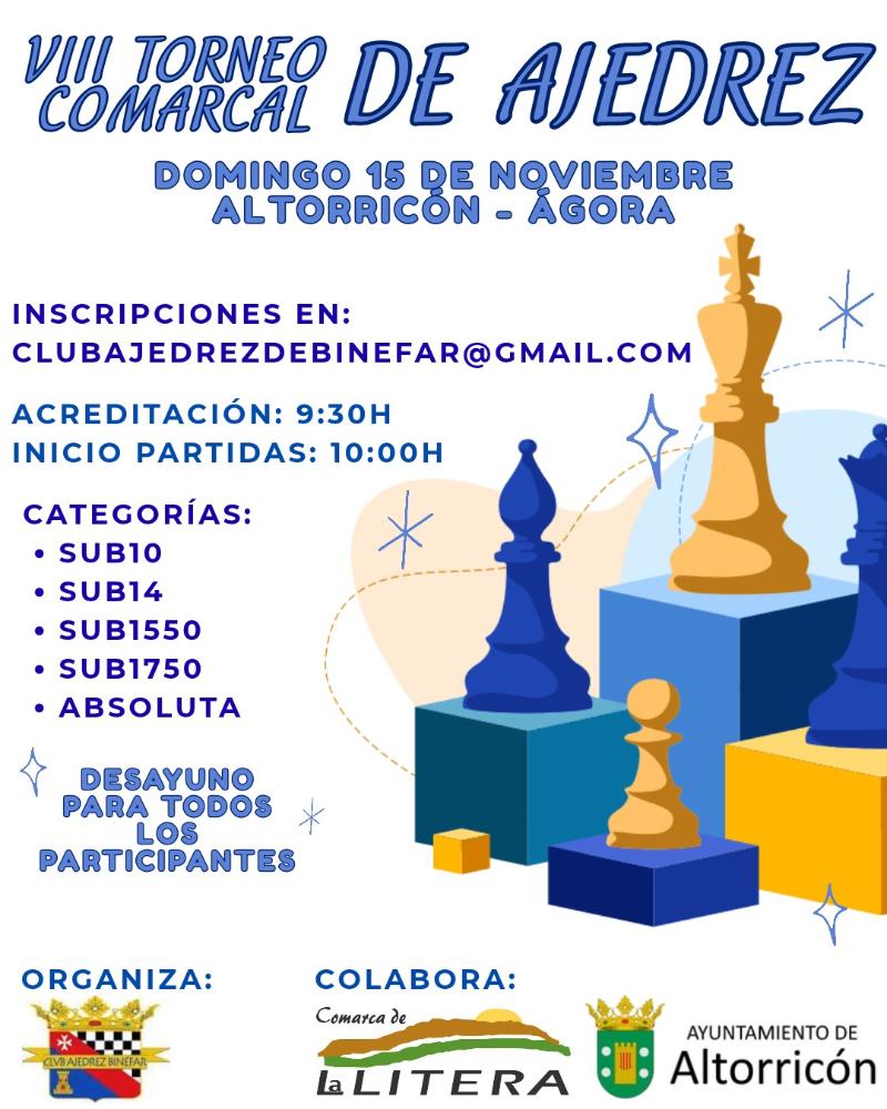 Imagen VIII TORNEO COMARCAL DE AJEDREZ - 15 NOVIEMBRE
